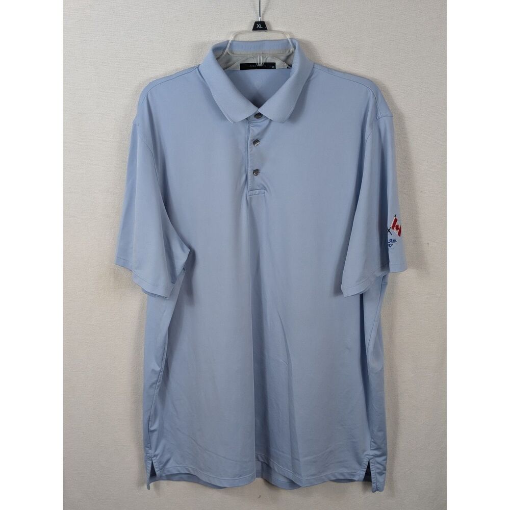 Greyson Performance Polo Embroidered Light Blue Men's Size XL
